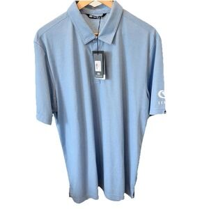 Travis Mathew Polo Shirt Mens XL Oceanside Heather Golf Performance Stretch NWT